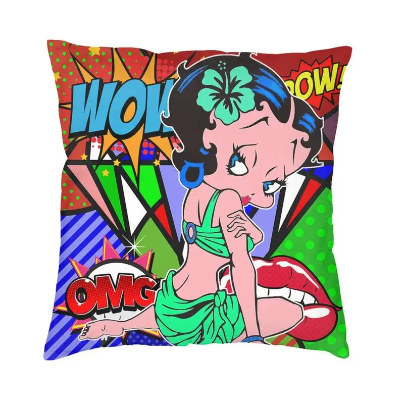 

Чехол Бетти из Аниме Pop художественная Подушка с рисунком Boops, мультяшный квадратный напольный чехол для подушки, чехол для дивана, Модный че...