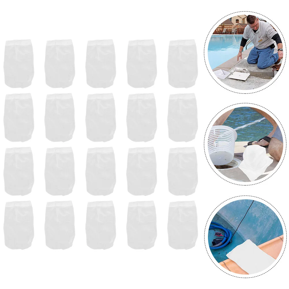 20 шт. фильтрующие носки сетчатый мешок для аквариума бассейна сменная корзина