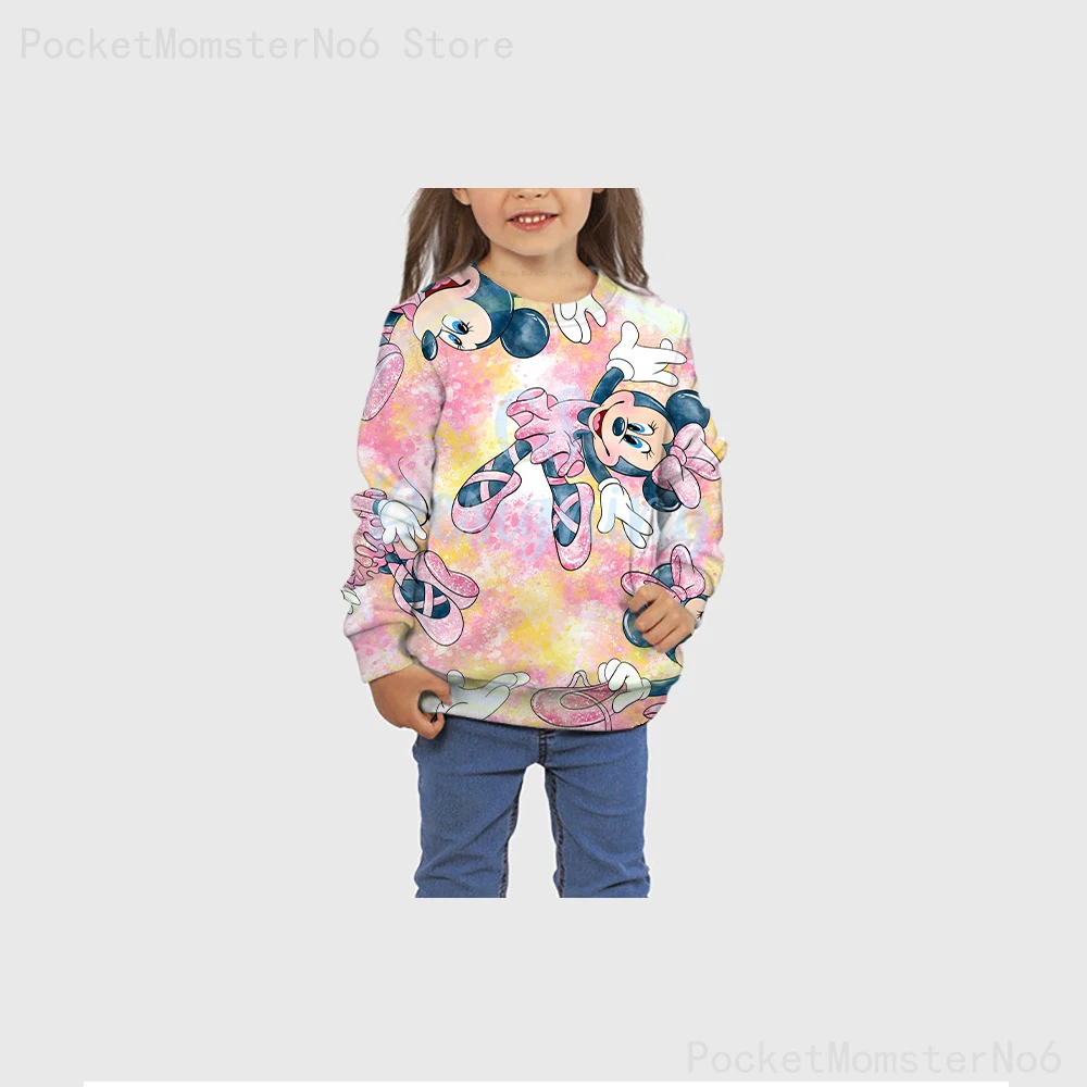 

Детский осенний свитшот с длинным рукавом и принтом Микки Маус