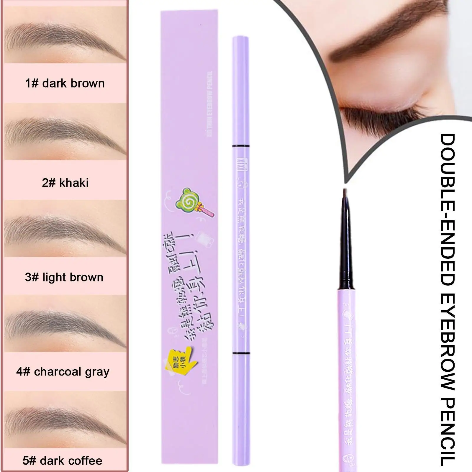 

1pc Ultra Slim Triangle Eyebrow Pencil Waterproof Smudge Eyebrows Pen Tattoo Tint Mascara Enhance Cosmetics Beauty Women Makeup