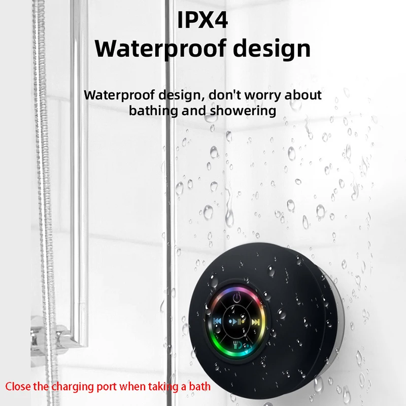 

Мини Bluetooth-колонка, водонепроницаемая, для ванной комнаты