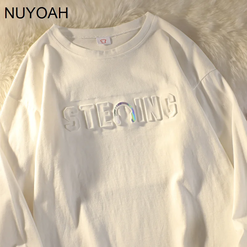 

Футболка женская в гонконгском стиле, свободная футболка с длинным рукавом в американском стиле, в стиле хип-хоп, в уличном стиле, в гонконгс...