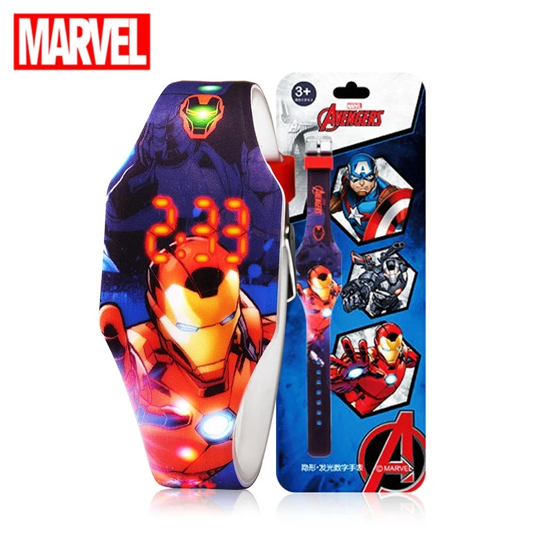 Marvel Children Digital Watches Kid Silicone Band Wristwtach Girl Luminous Light Hour Student Clocks Boy Baby Electronic Time