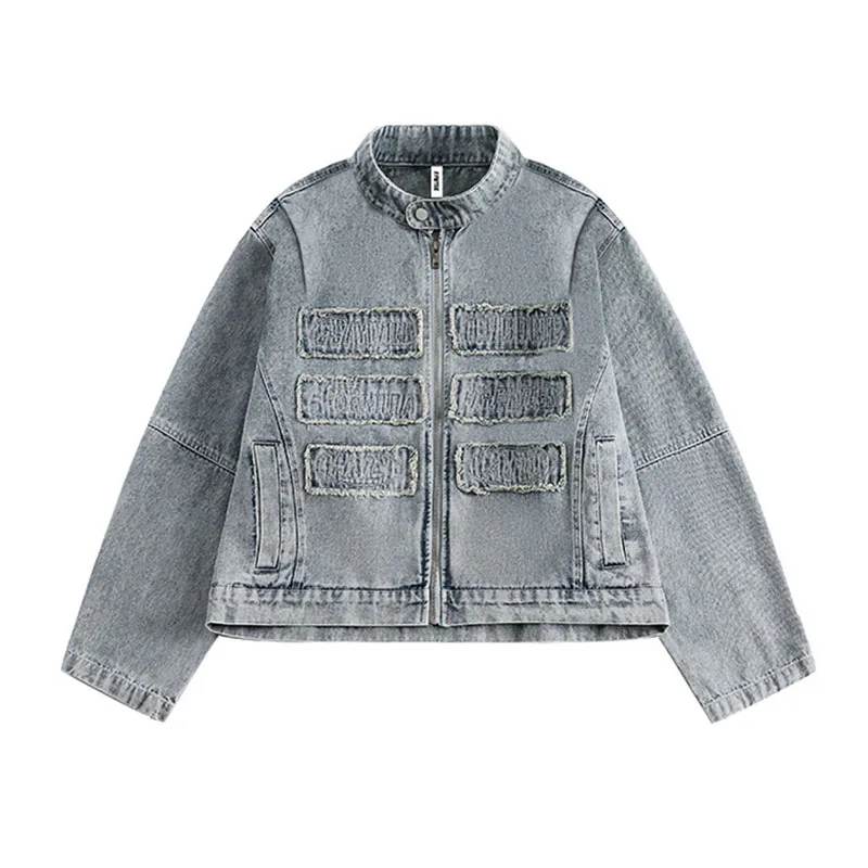 КIOVNO Джинсовая куртка голубая oversized