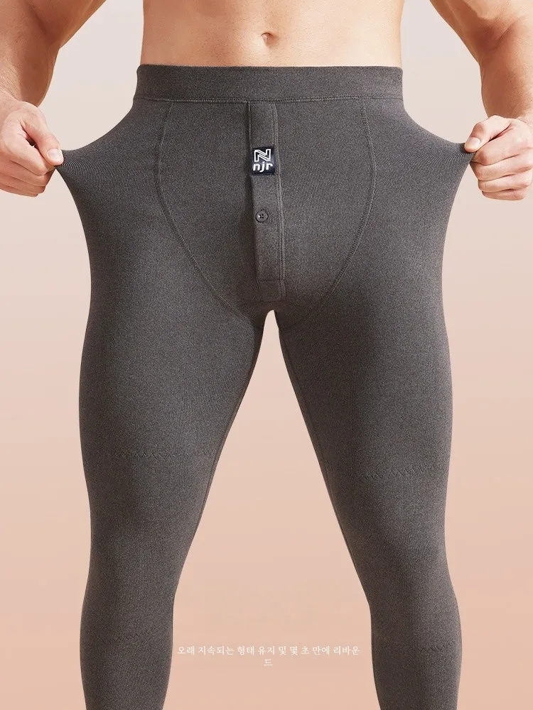 Nanjiren Утепленные брюки Мужские утолщенные наколенники на флисовой подкладке с