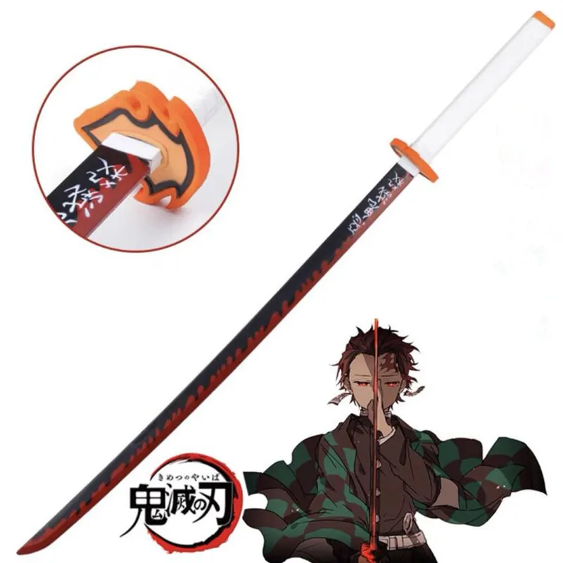 104cm Kimetsu no Yaiba Sword Weapon Demon Slayer Rengoku Kyoujurou Cosplay Sword 1:1 Anime Ninja Knife PU toy
