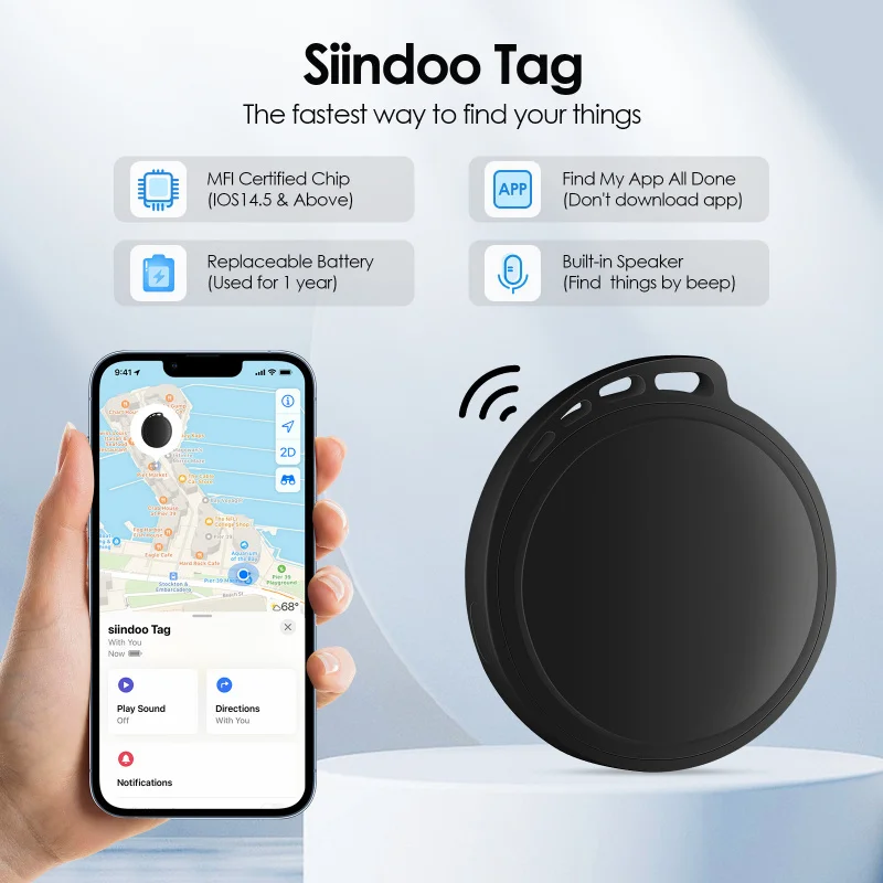 Частная модель YSR Патентные точечные товары Siindoo TagПодходящий локатор AppleFindmy APPT