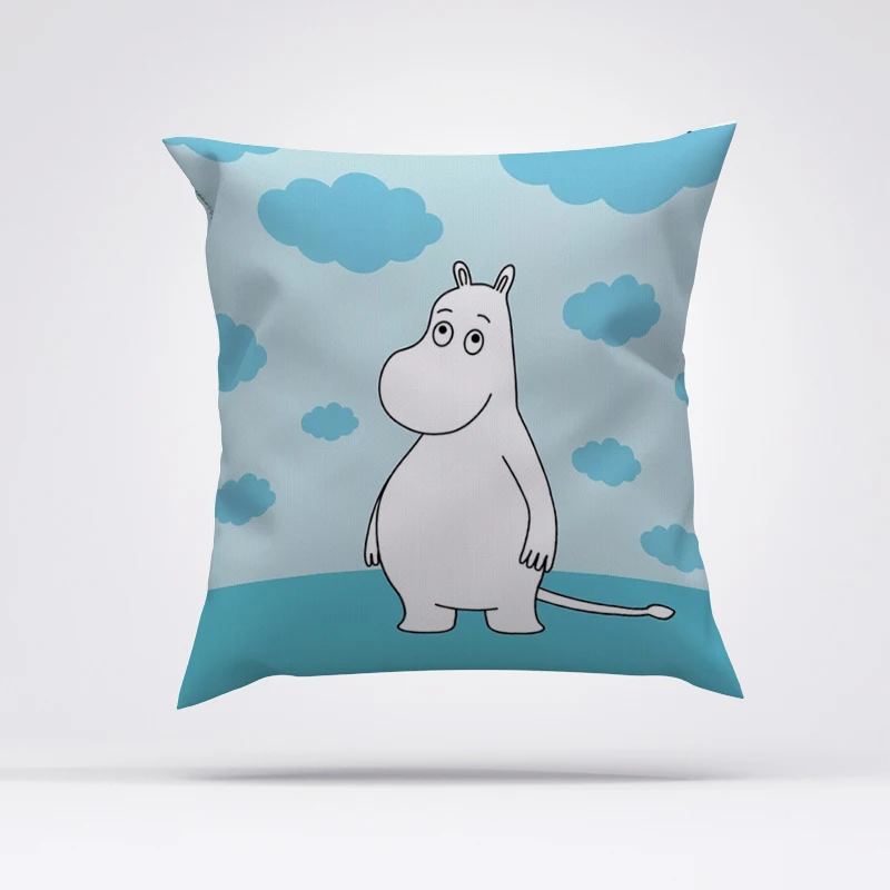 

Fall Pillow Cover 40x40 Hippo Moomines Decorative Pillows for Bed 45x45 Cushions Covers Pillowcase Sofa Cushion Body Decor Anime