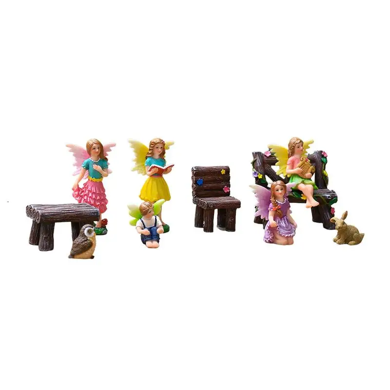 

Planter Pot Hanger Decorations Fairies Flower Pot Resin Fairy Garden Figurines Angel Accessories Ornaments For Outdoor Decor
