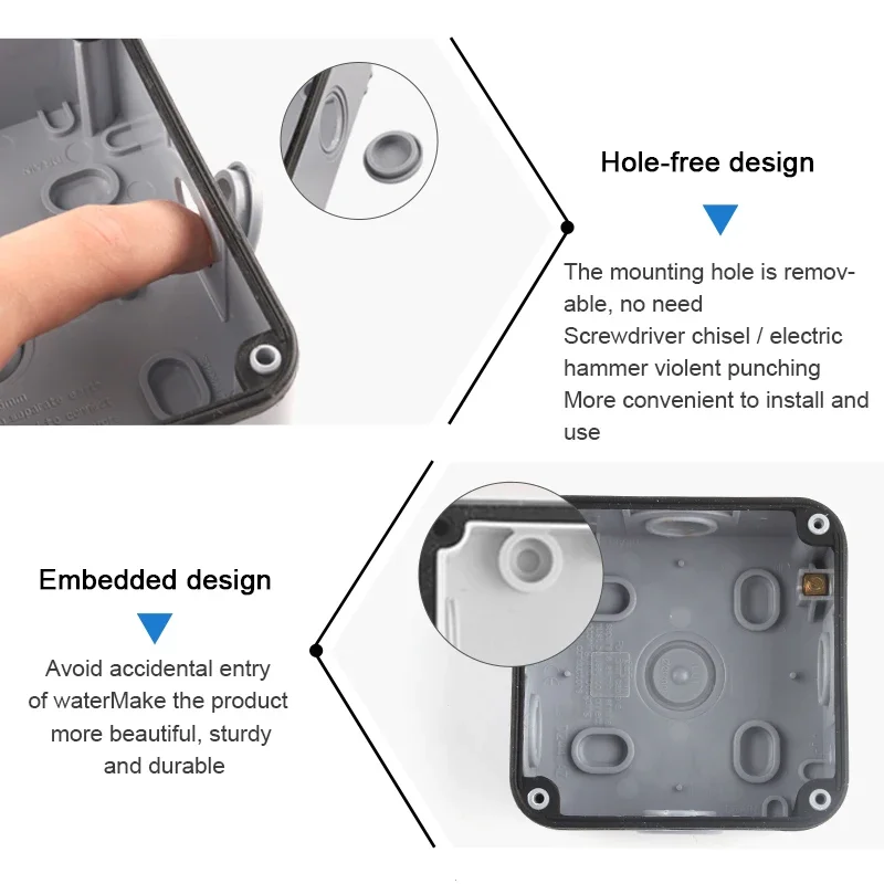 Настенный уличный водонепроницаемый пыленепроницаемый выключатель IP66 1/2