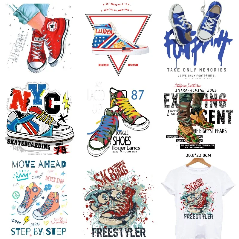 

Модные термоклейкие нашивки для спортивной обуви и Коньков на одежду