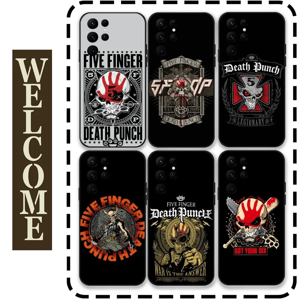 Five F-Finger Death P-Punch Phone Case for Samsung Galaxy S24 Ultra S22 S23 S21 S20 5G Protective Silicone TPU Funda