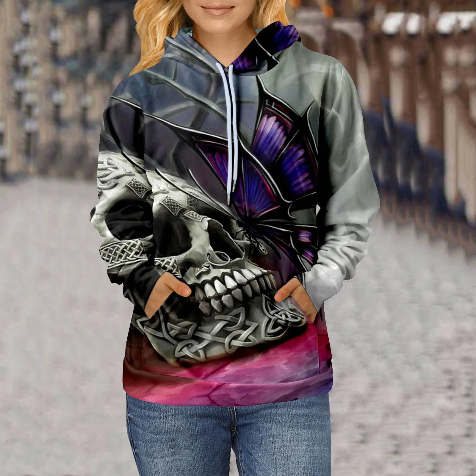 

Легкая толстовка с капюшоном, Женская толстовка на молнии с длинным рукавом, футболка с карманами, модная Женская толстовка с капюшоном и дл...