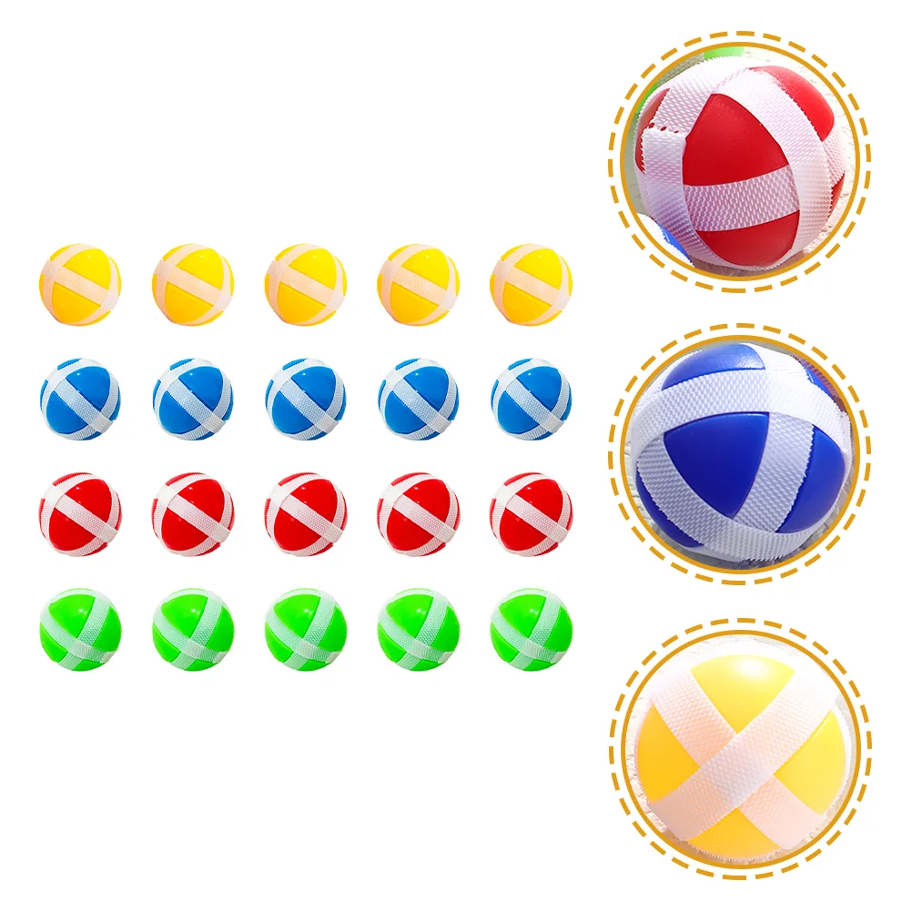 

20 Pcs Suits Kids Sticky Ball Toy Dart Board Balls Game Accessories Plastic Child