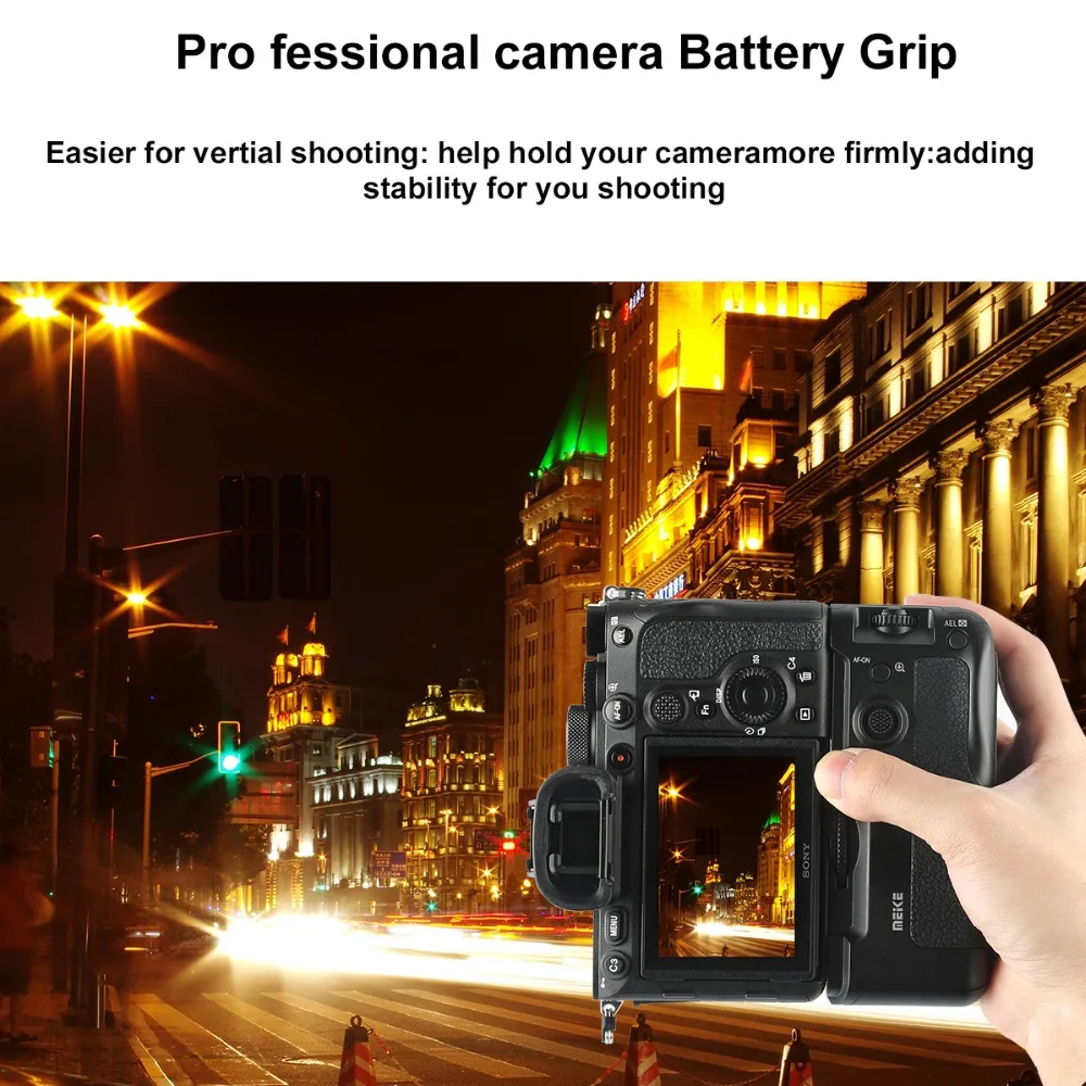 Фото Вертикальная аккумуляторная ручка Meike MK-A7R IV Pro для камеры Sony A7RIV A7IV A9II A7SIII A1 в качестве VG-C4EM с дистанционным управлением 2,4 ГГц №2