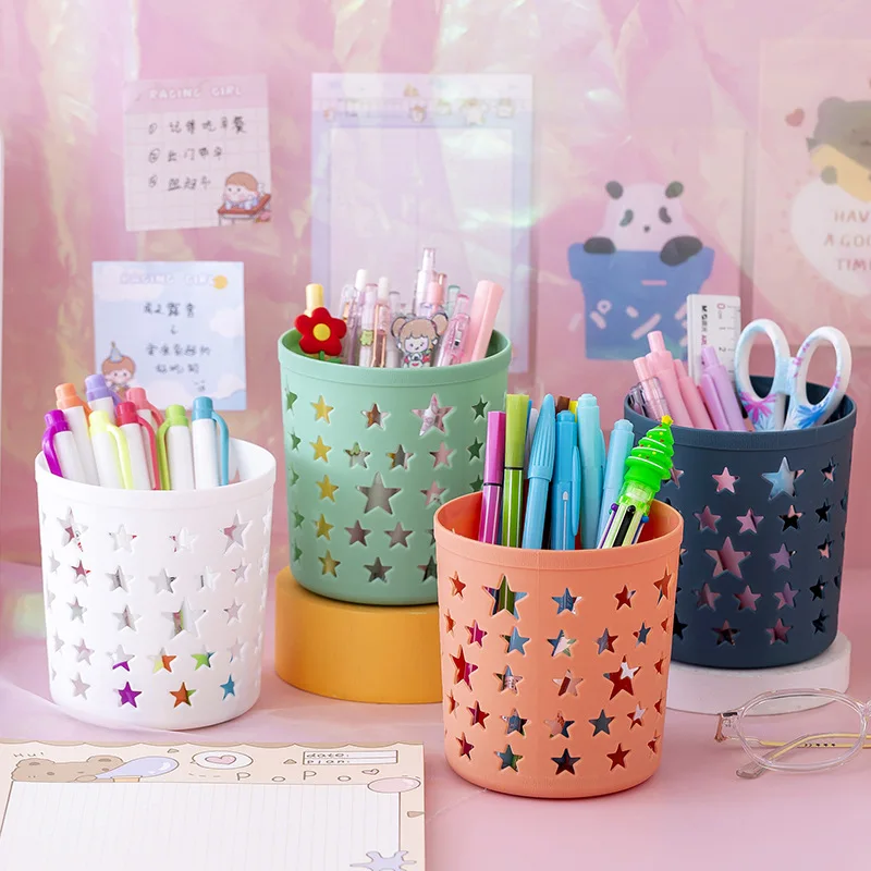 

Creative Cute Office Pen Holder Female Ins Student Desktop Multifunctional Children's Stationery Storage Box Pen Box