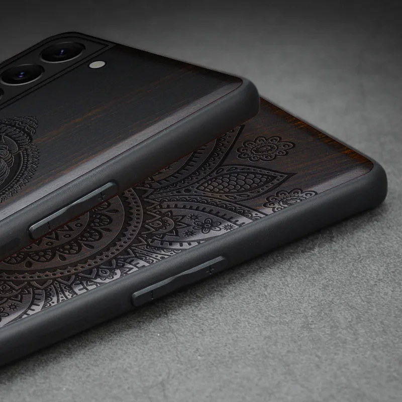 Elewood For Samsung Galaxy S22 Ultra Plus Wood Case Carved Wooden Cover Shell Thin Accessories Original Luxury Cases |