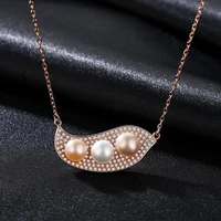 meibapjreal freshwater pearl simple personality round cardamom pendant necklace 925 solid silver fine jewelry for women