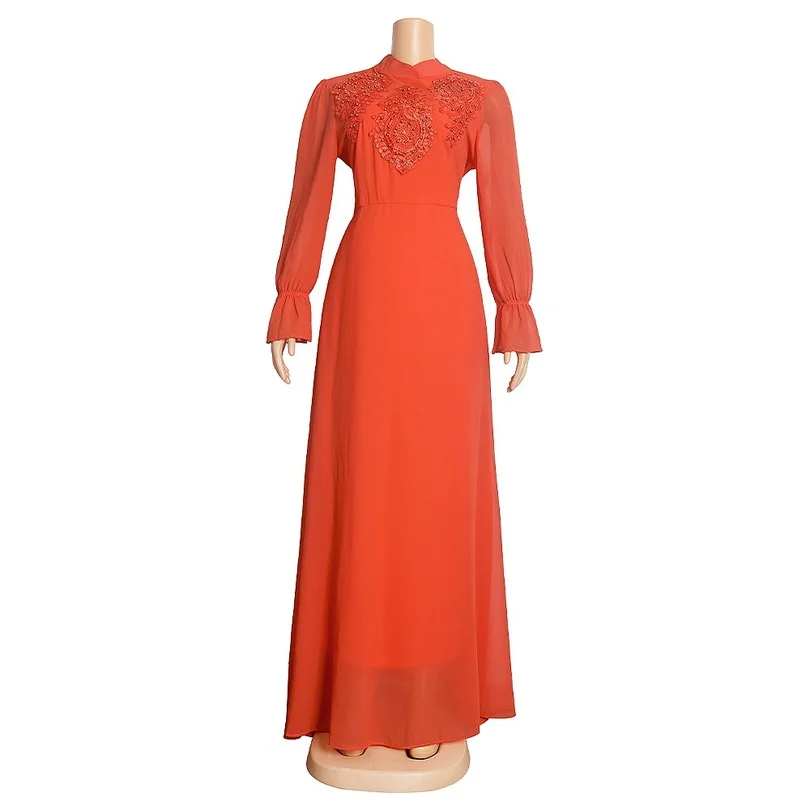 

Женское платье с длинным рукавом, Элегантное свадебное платье, мусульманский стиль, турецкий Дубай, кафтан, наряд, 2022