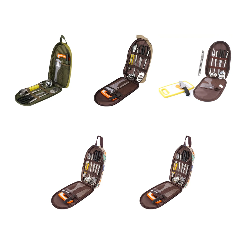 

Набор посуды из 8 предметов, сумка для хранения посуды и пикника с ремешком для переноски