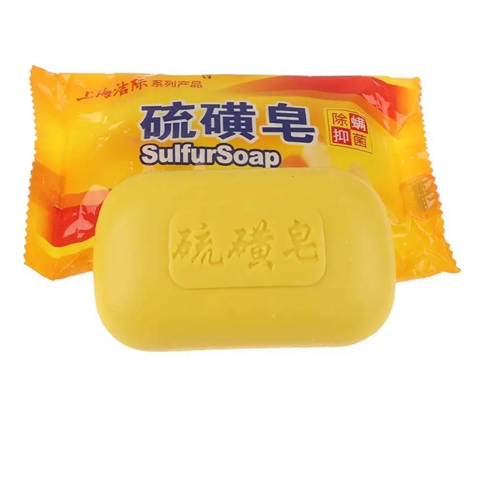 

85g Sulphur Soap For Women Men Remove Oil Clean Face Wash Hands Wash Back Bath Soap Sulfur Soap Body Skin Cleaning Sea Salt H2X3