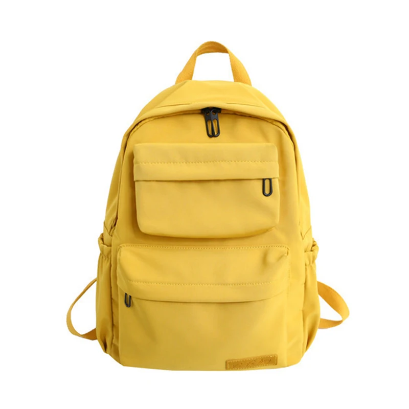 Solid Color Girl Backpack 2023New Waterproof Nylon Multi Pocket Travel Backpacks Large Capacity School Bag for Teenage Knapsack