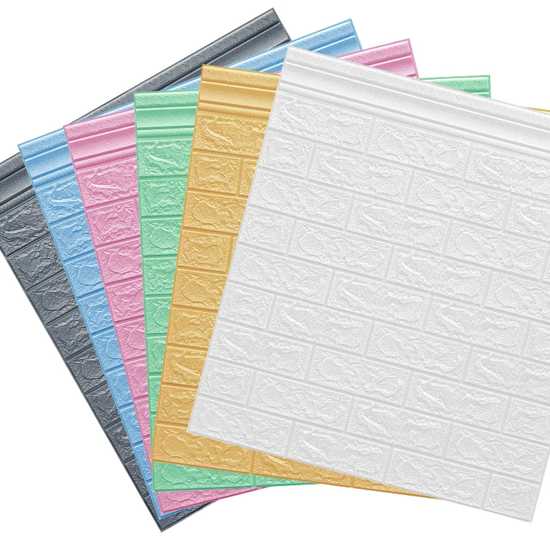 

3D Wall Stickers Living Room Wall Skirt Renovation Wallpaper Self-adhesive Foam Waterproof Wallboard Waistline Decor Sticker