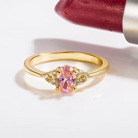diwenfu 14k gold peridot jewelry ring for women fine anillos de pink topaz gemstone 14 k gold jewelry wedding bands anel