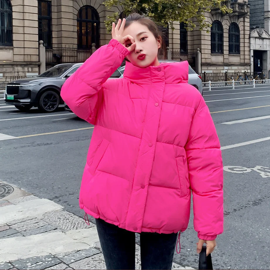 

Women's Winter Jacket Short Parkas Padded Coat Student Loose Cotton Down Bread Jacket New