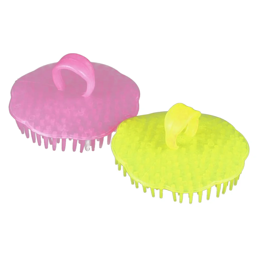 

2PCS Scalp Brush Round Scalp Care Brush Durable Portable Practical Hair Brush