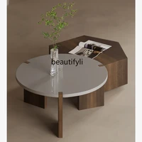 hj minimalist solid wood combined tea table high end affordable luxury modern small apartment table