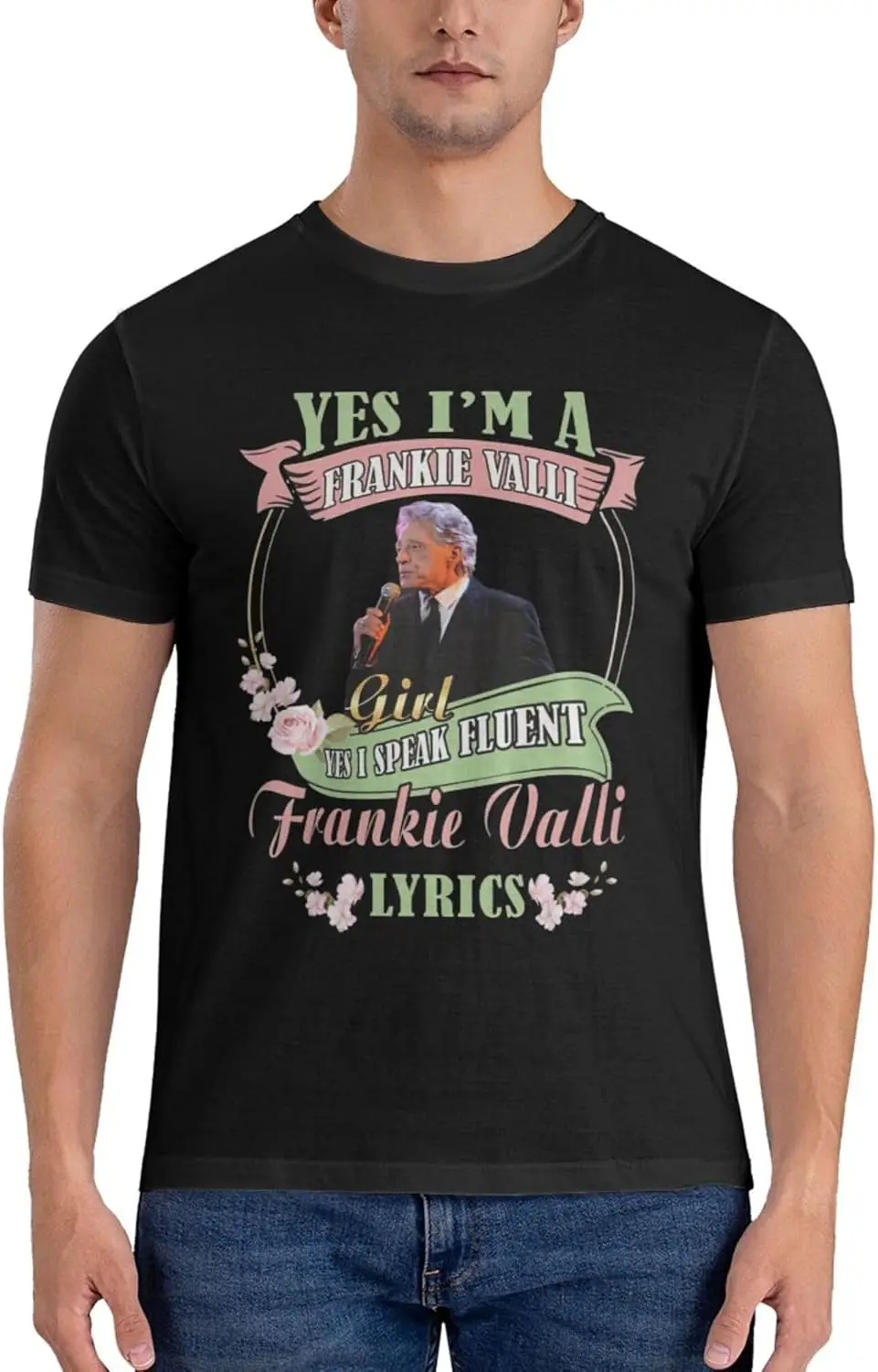 Мужские футболки с круглым вырезом и короткими рукавами Frankie Musics Valli and The Four Band