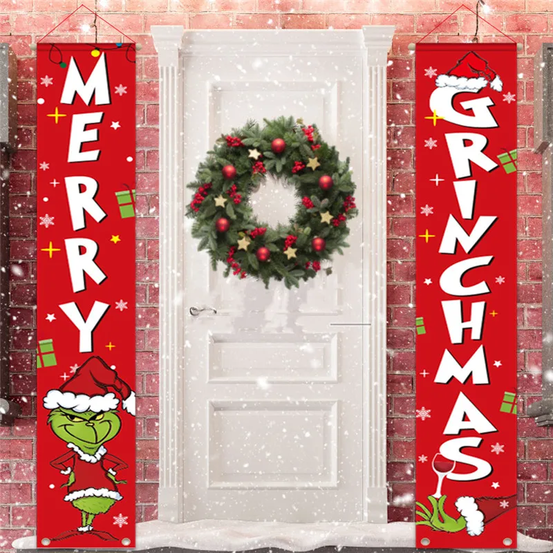 

Christmas Door Couplet Decor Merry Christmas Decorations for Home Christmas Hanging Ornament Navidad 2023 Happy New Year Gift
