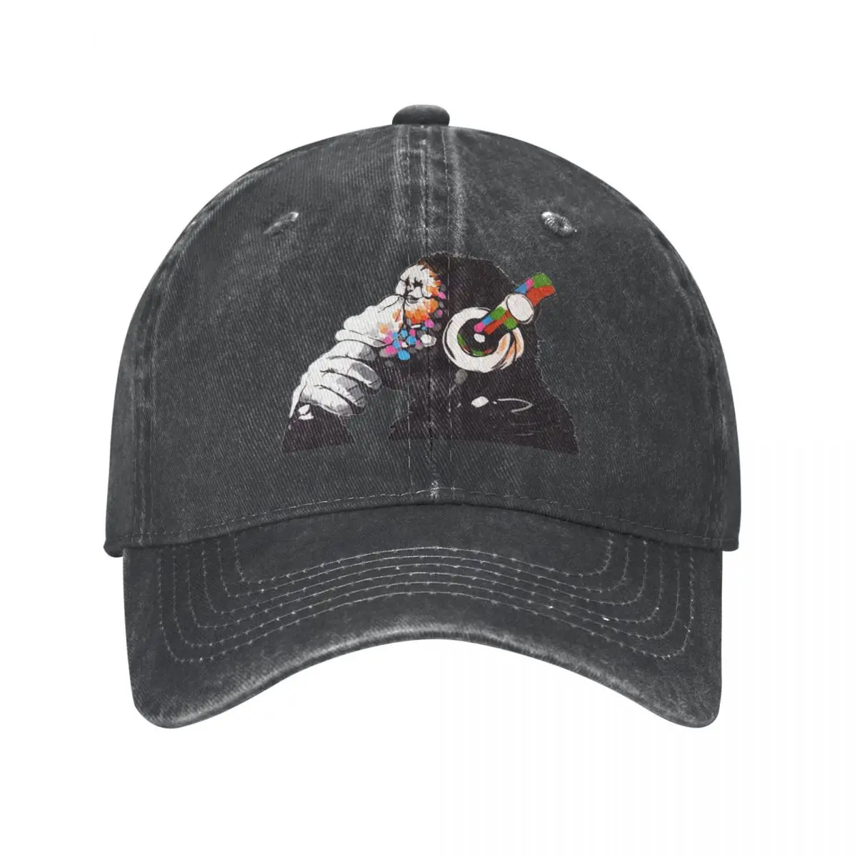 

Banksy DJ Monkey Thinker Baseball Caps Distressed Washed Graffiti Artist Cool Snapback Cap Workouts Adjustable Fit Caps Hat