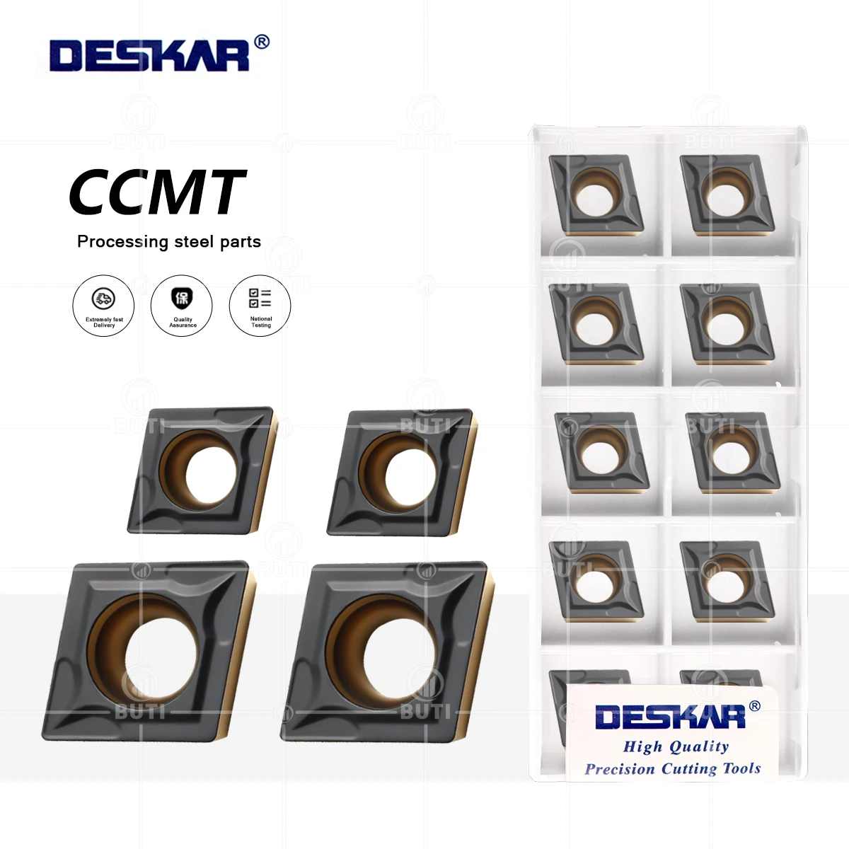 DESKAR CCMT 060204   CCMT 060208   CCMT09T304 CCMT09T308 LF9218 100% оригинальные токарные пластины, твердосплавный токарный станок с ЧПУ, обработка стальных деталей
