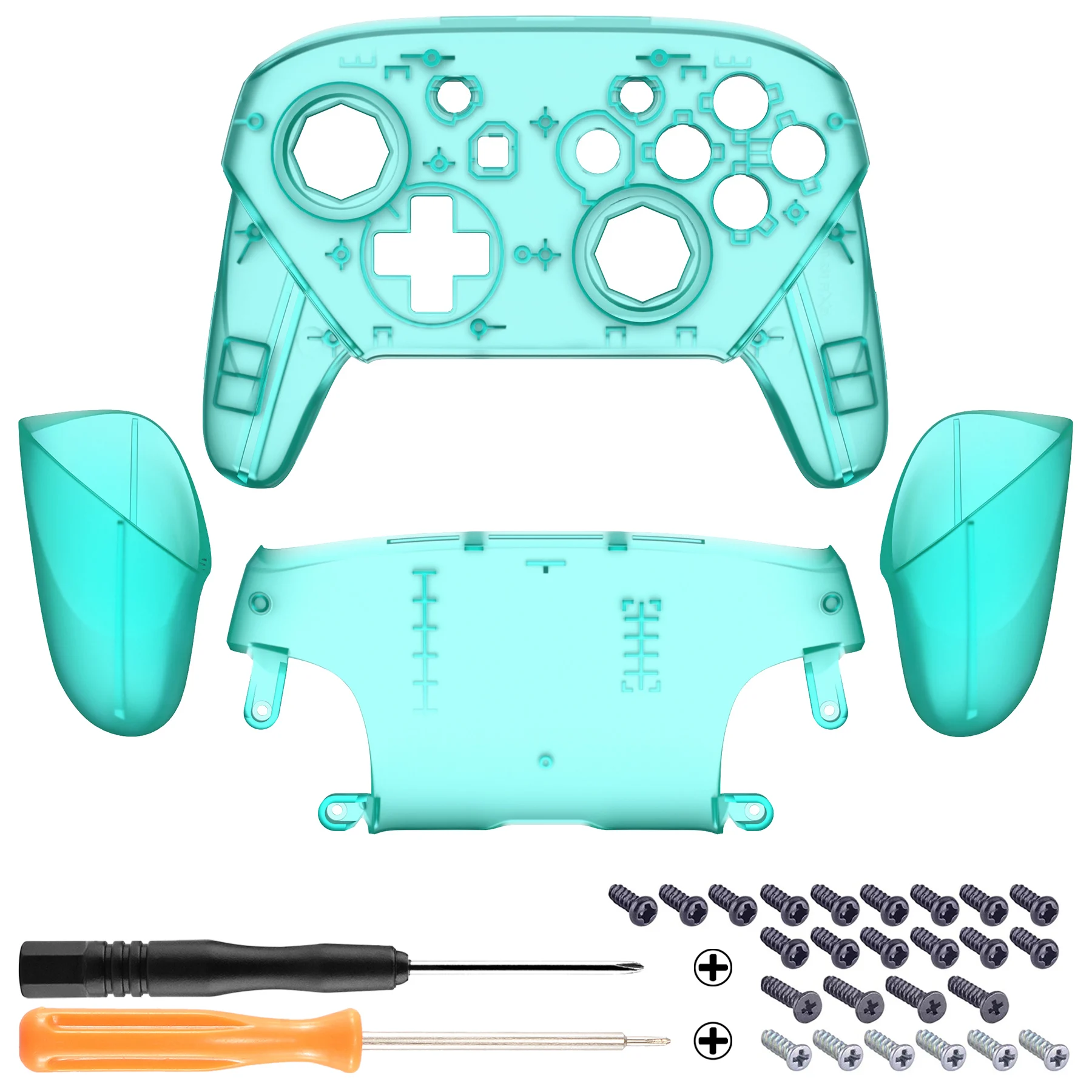 Фото Сменный корпус рукоятки eXtremeRate для контроллера NS Switch Pro — изумрудно-зеленый, восьмиугольный дизайн с воротами №2