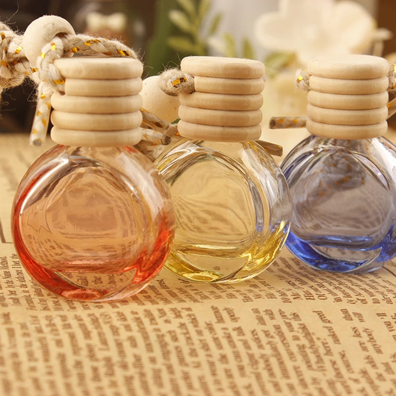

Car 10ml Hanging Empty Glass Perfume Bottles Pendant Car Ornament Auto Perfume Container Car Interior Decoration Acessories