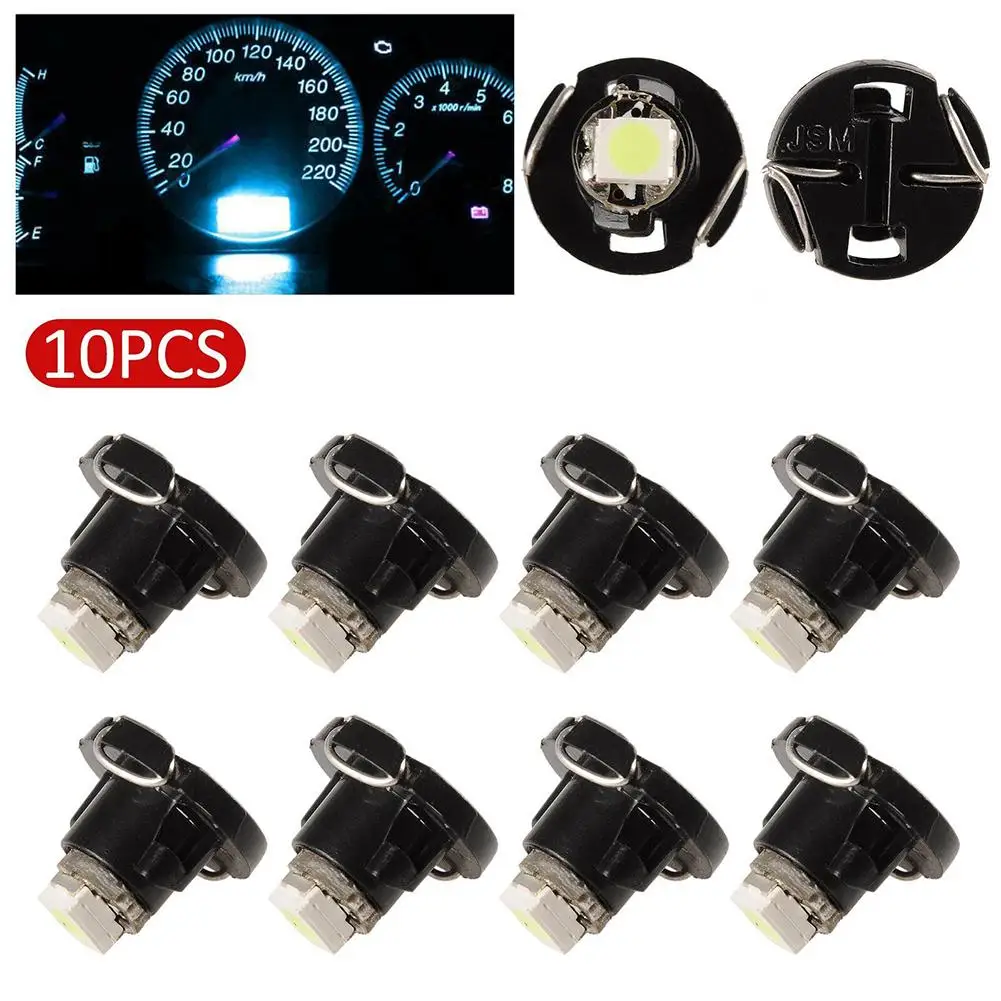 

10pcs Ice Blue Neo Wedge T4.2 1SMD LED 12-14V DC Car Cluster Instrument Dash Dashboard Gauge Climate Light Bulbs Car Accessories