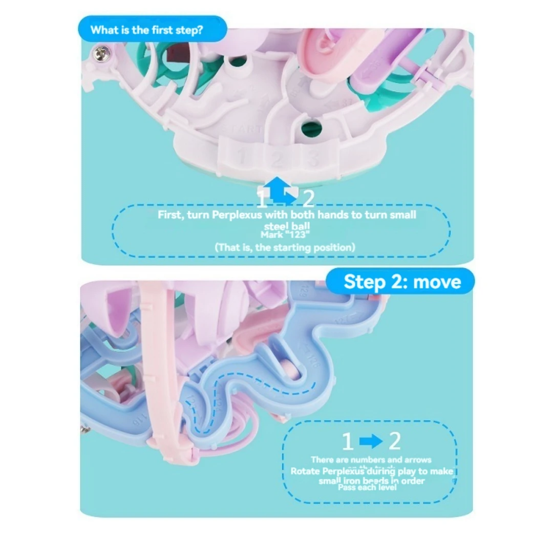 3D Волшебный Лабиринт-мяч-головоломка С 150-ступенчатыми Препятствиями