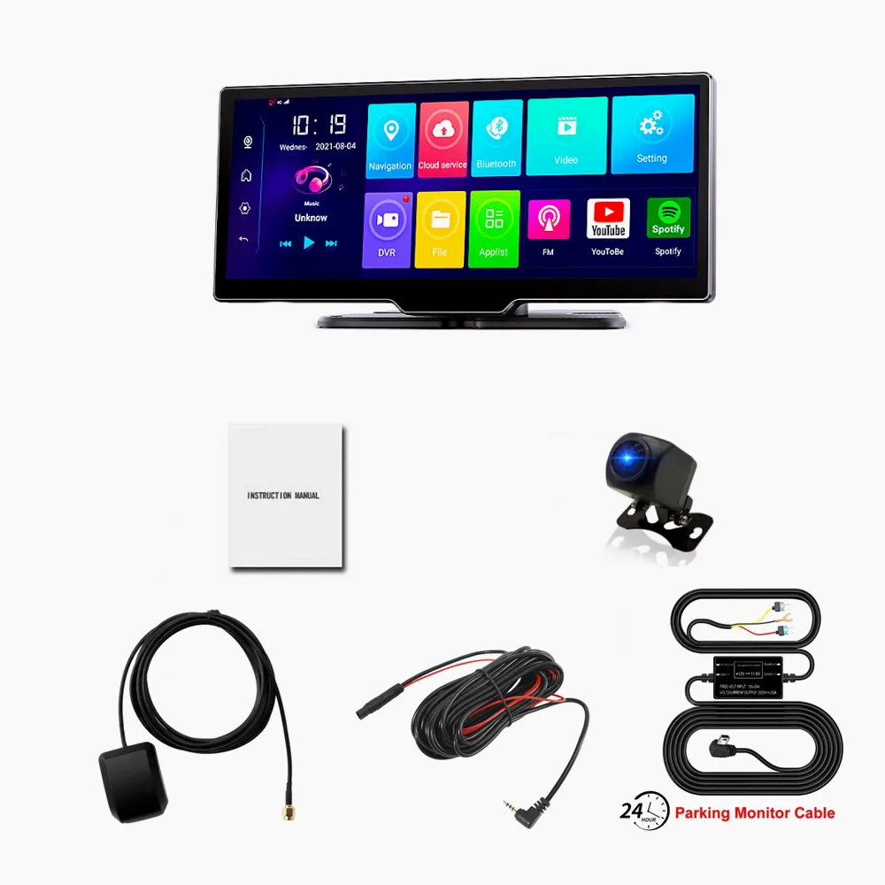 Видеорегистратор 10 26 дюйма 4 + 32 ГБ Android 8 1 FHD GPS Wi-Fi |