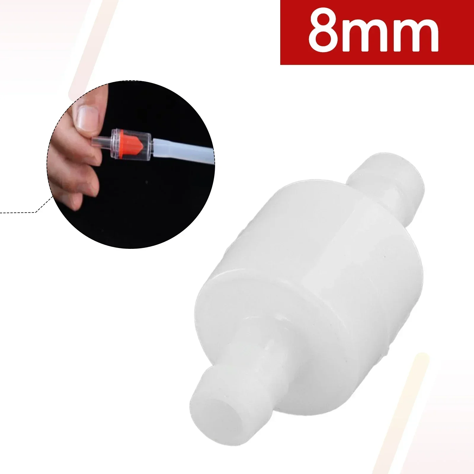 4/6/8/10 мм ID шланга пластиковый белый обратный клапан для воды бензина дизельного