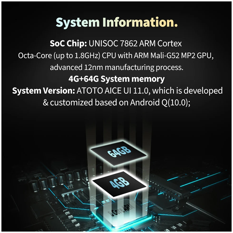 Мультимедийный плеер ATOTO S8G2A78UL стерео-система на Android 4 ГБ 64 с беспроводным
