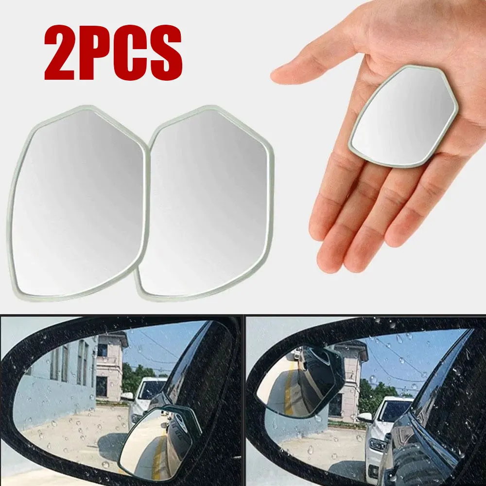 

2pcs Universal Car Blind Spot Mirror Rotatable Wide-angle Rearview Mirror Auxiliary Convex Mirrors Safety Driving Accessories
