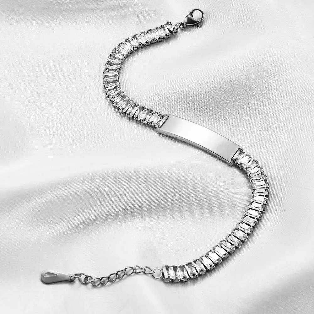 Модные геометрические браслеты из нержавеющей стали для влюбленных