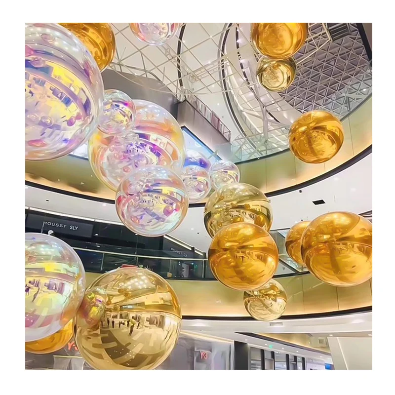 Гигантский праздничный декоративный ПВХ-шар большие блестящие надувные шары для
