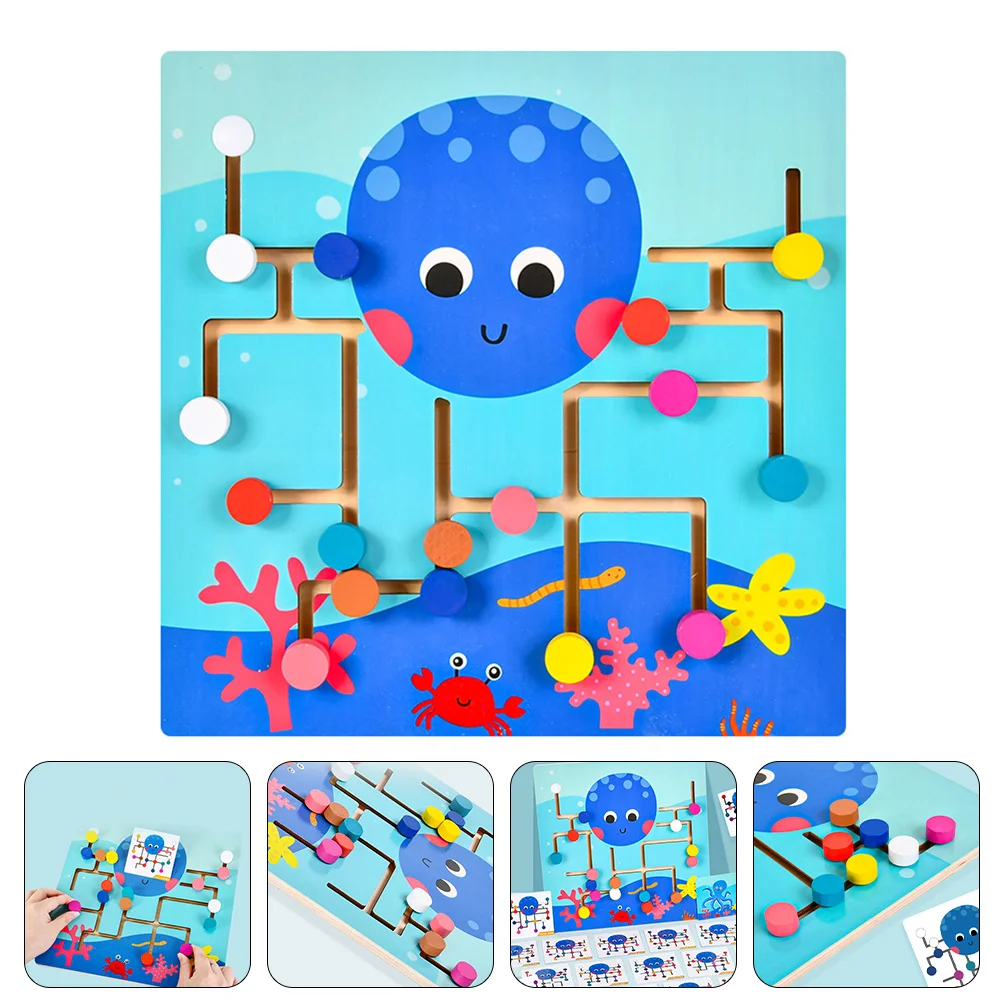 

1 set of Kids Cartoon Puzzle Wooden Jigsaw Puzzle Kids Plaything Wooden