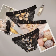 Roupa interior de algodão feminino sexy calcinha de renda feminina impresso cuecas de cintura baixa cuecas sem costura senhoras calções de moda (1)