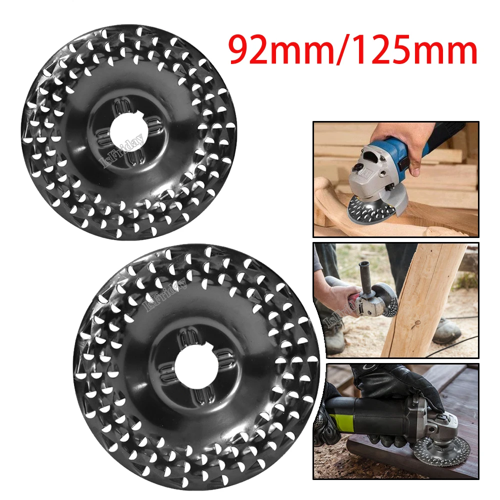 

92mm/125mm Grinder Wheel Disc Wood Shaping Wheel Grinding Discs for Angle Grinders Woodworking Sanding Rotary Abrasive Tool