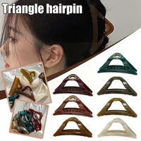 geometry hollow out irregular olive amber make up hair claws outdoor hair clip for women girl party jewelry new x9v3