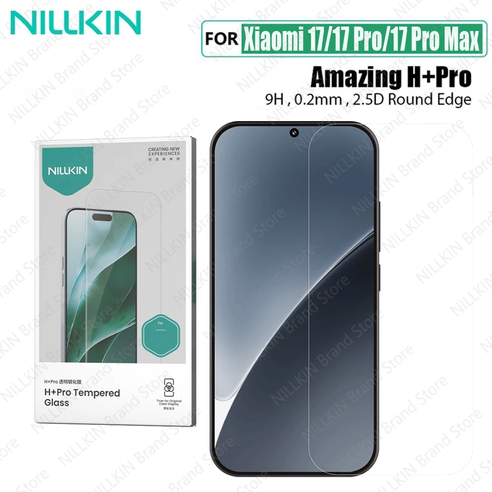 Фото Nillkin для Xiaomi 17 Pro Max / 17 Pro закаленное стекло удивительная H + PRO противовзрывная защитная пленка 2.5D 9H для Xiaomi17 №1